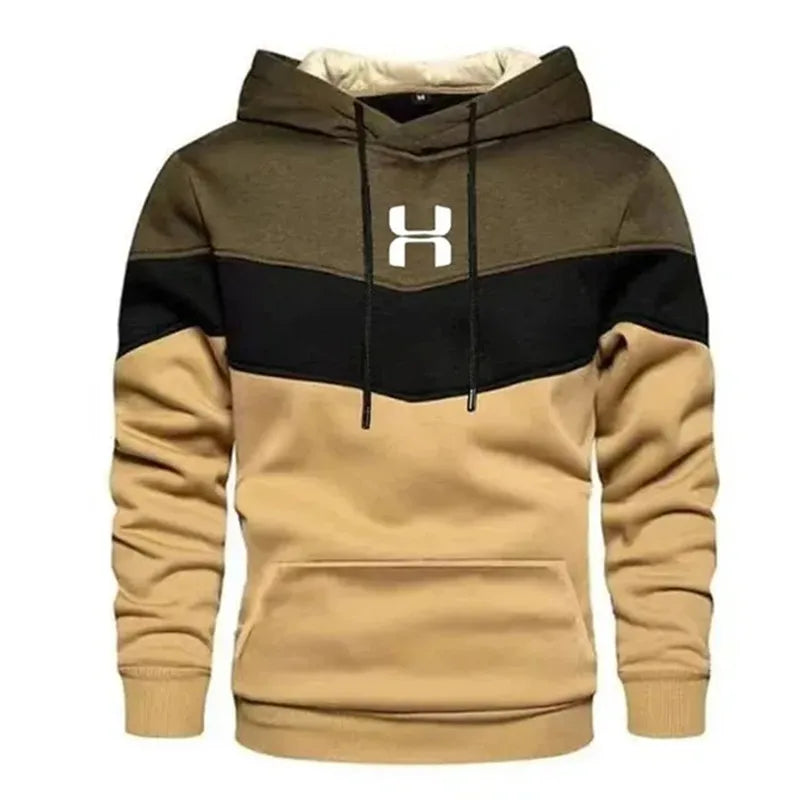 Autumn and winter men's printed three tone sportswear