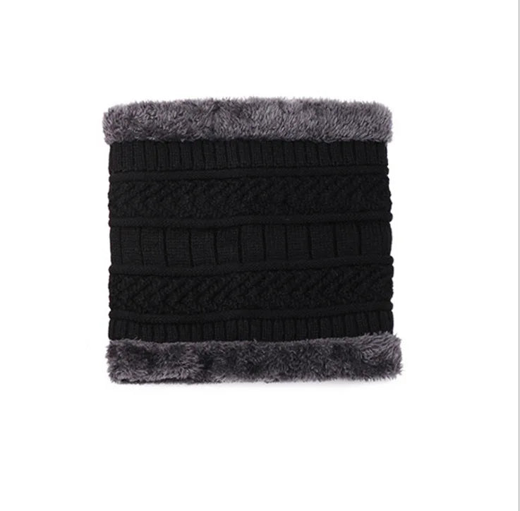 2022 Winter Men Women Thick Beanie Knitted Hat Set