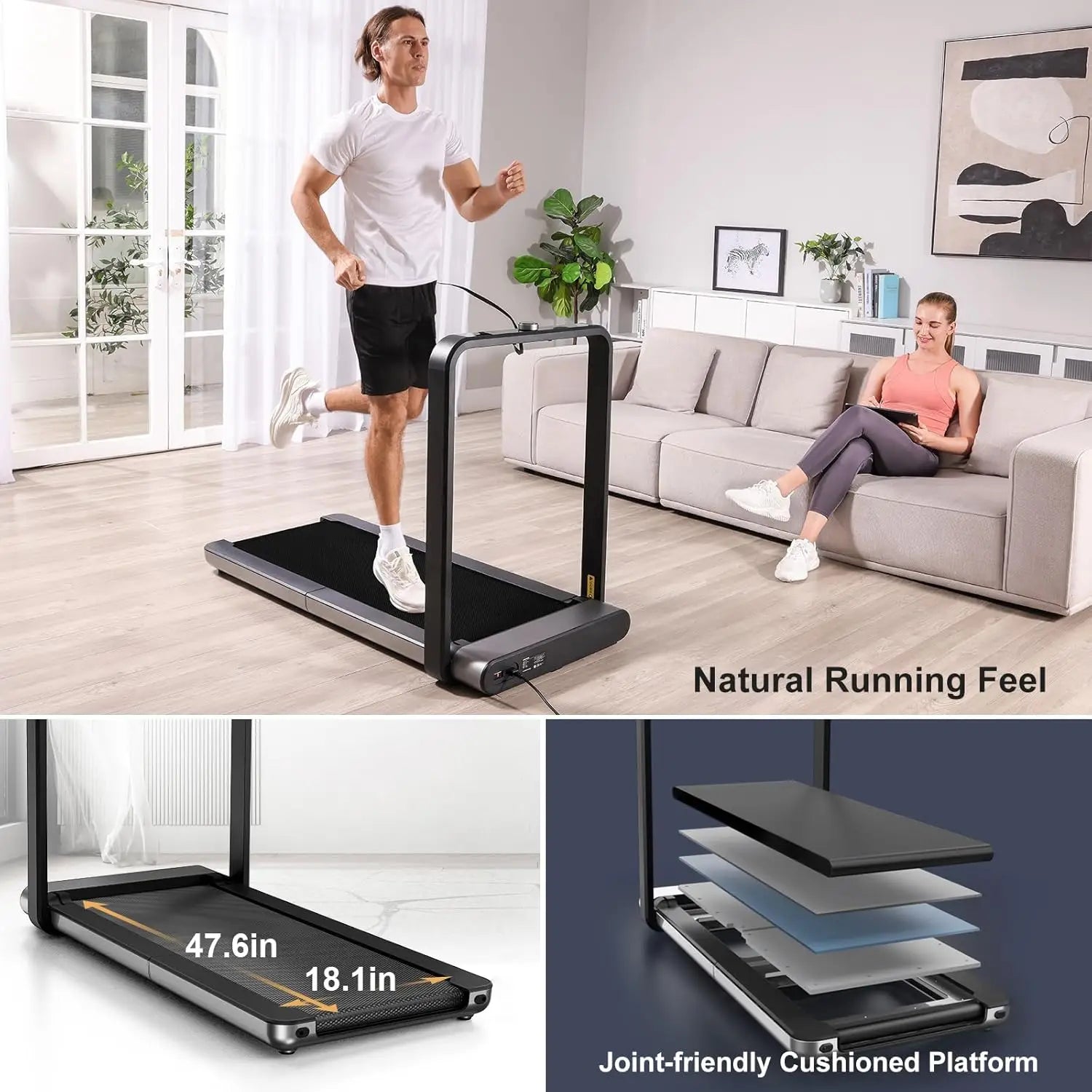 Treadmill Smart Double Folding Walking Pad