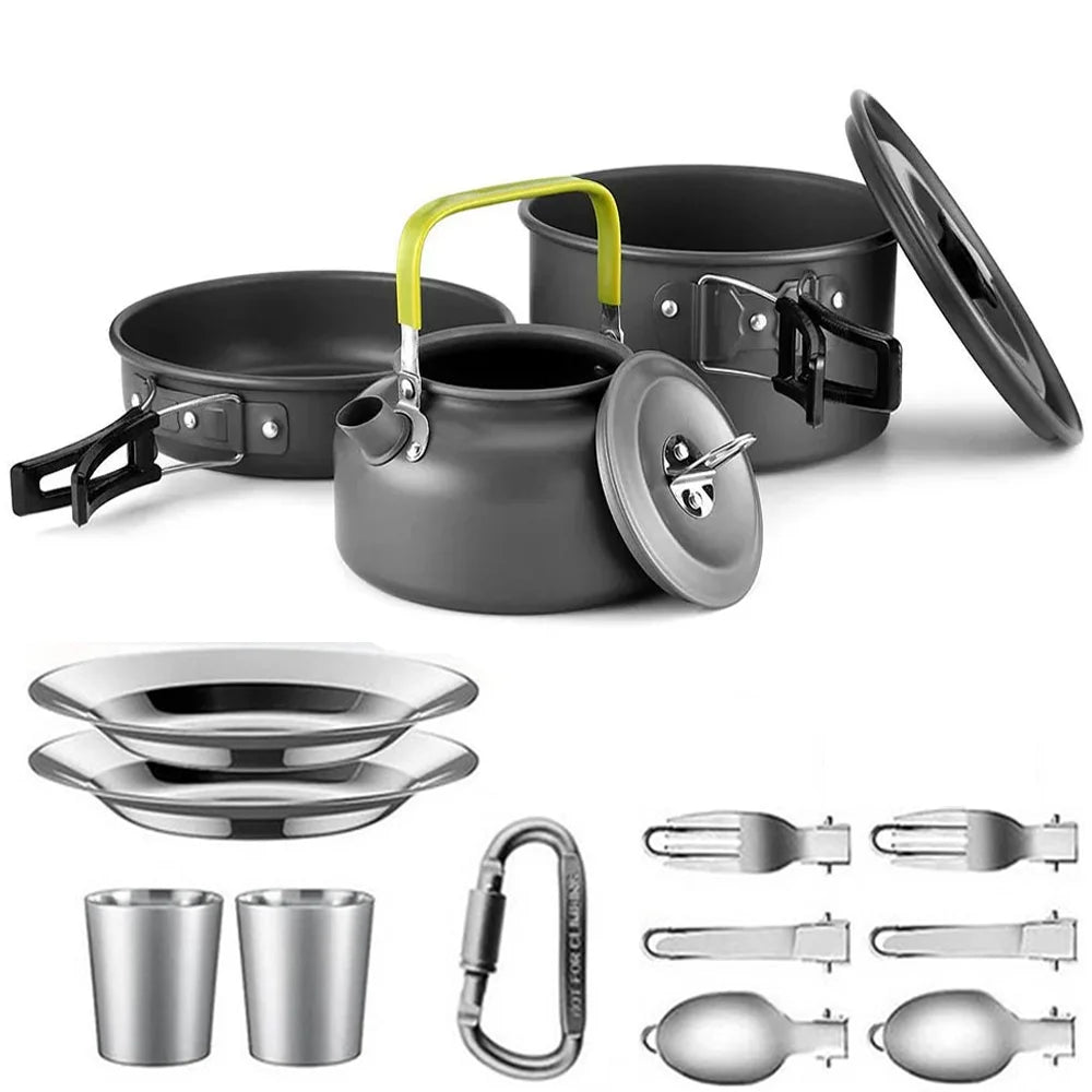 Camping Cooking Travel Outdoor Picnic Set For 2-3 Peaple