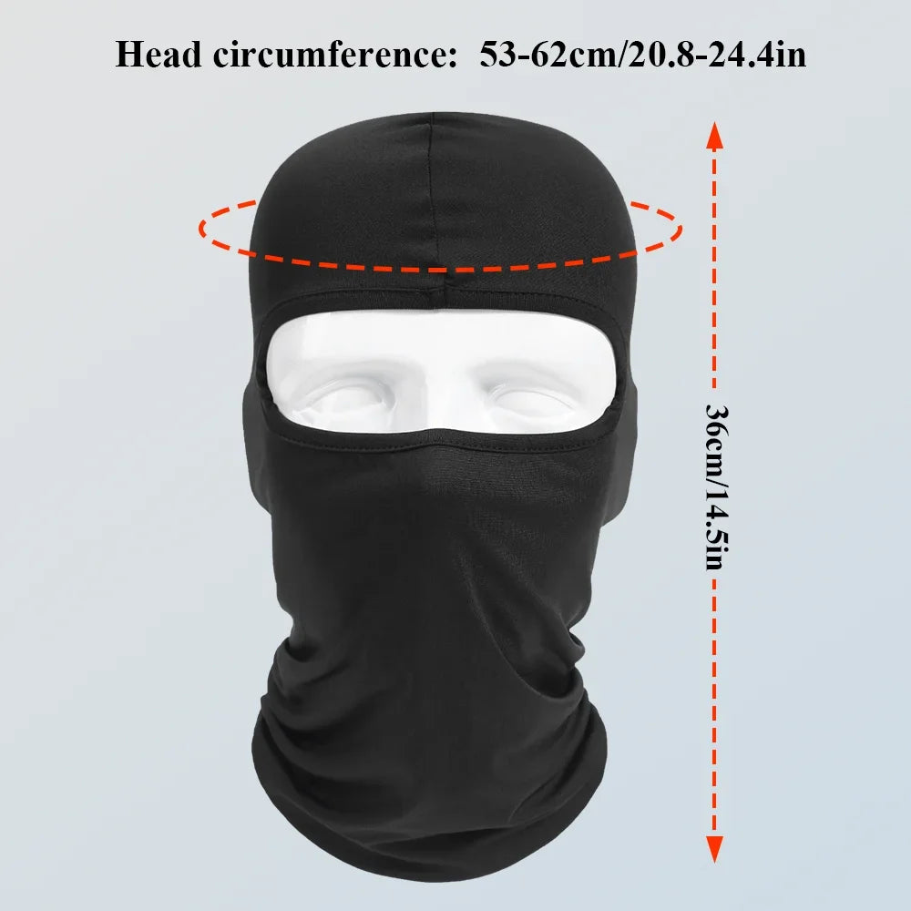 Breathable Sports Balaclava Hat Quick-Dry Windproof Full Face Mask Headgear