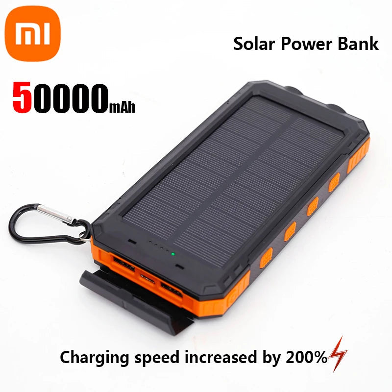 Xiaomi 200000mAh Solar Power Bank Portable Compatible with IOS Android USB-A and USB-C Fast Charging
