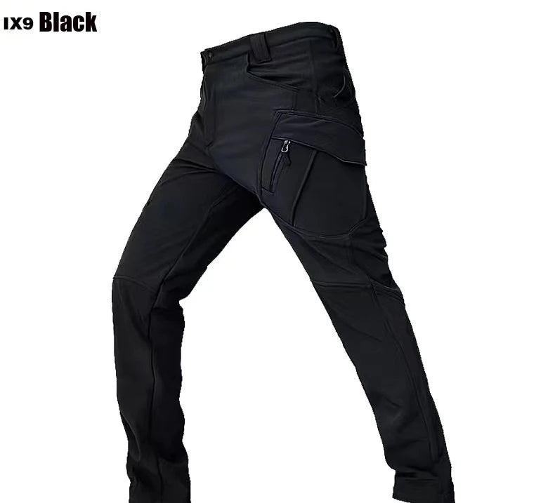 Men’s Cargo Tactical Waterproof Durable Winter Thermal Work Pants - SharkSkin Waterproof Thermal Hiking Work Pants