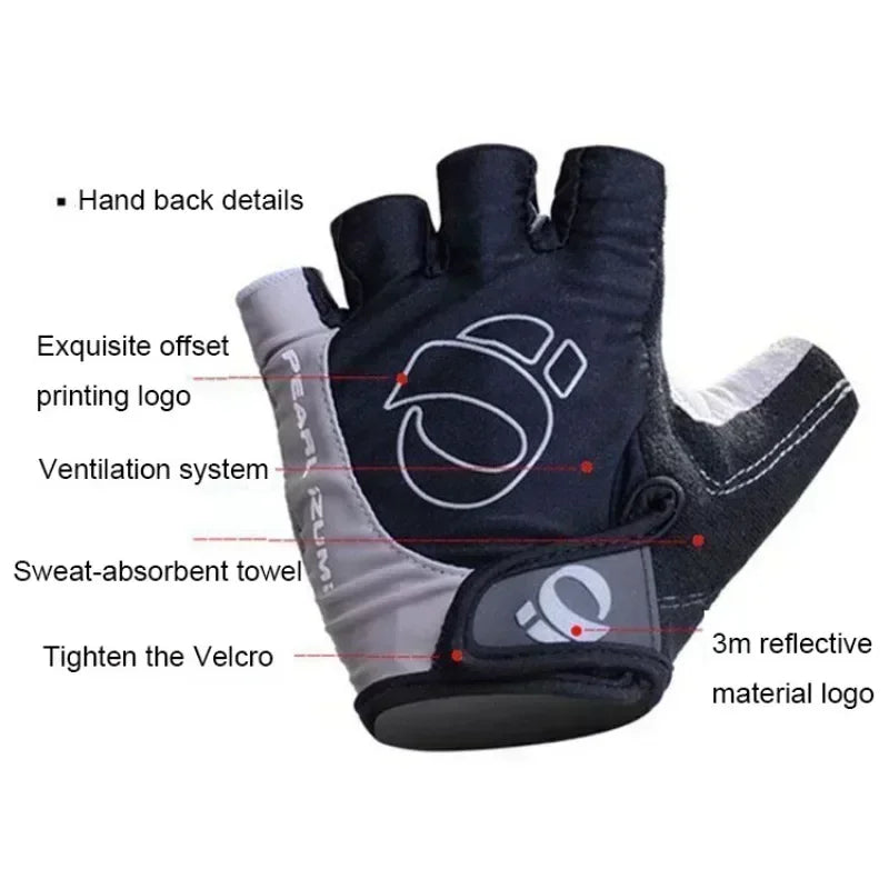1Pair Gel Half Finger Cycling Gloves
