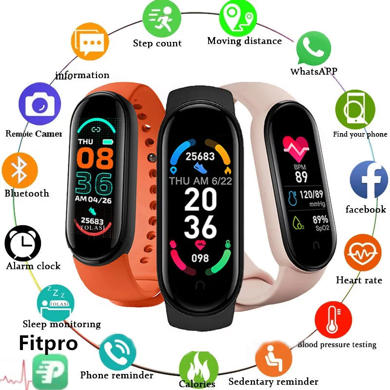 M6 Smart Watch Fitness Smart Bracelet