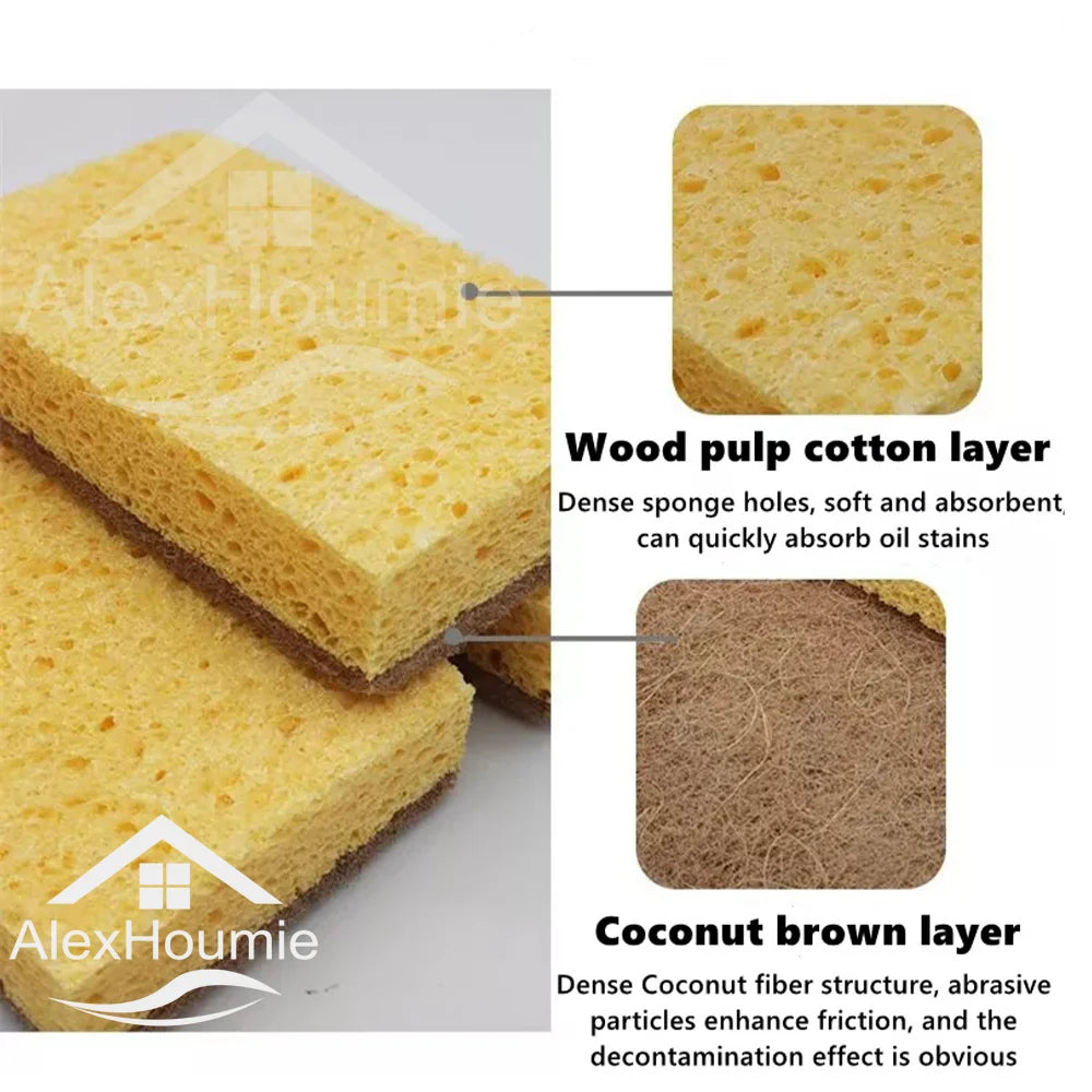 Eco Biodegradable And Compostable Wood Pulp Cotton Scouring Pad