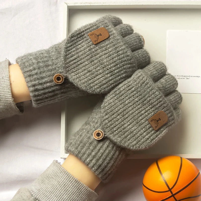 Knitted Fingerless Men Women Gloves