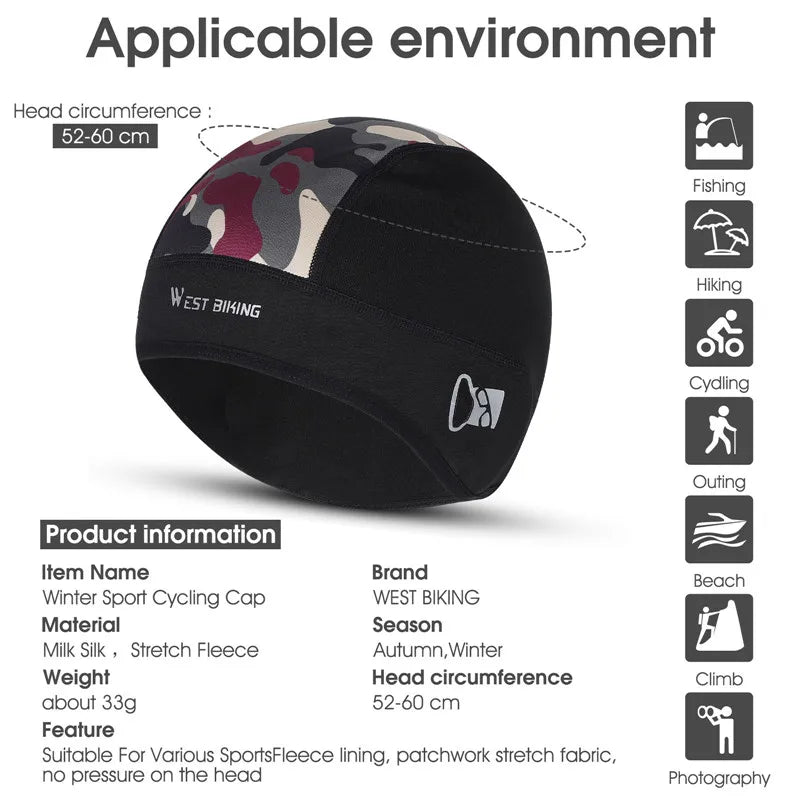WEST BIKING Winter Sport Cycling Cap