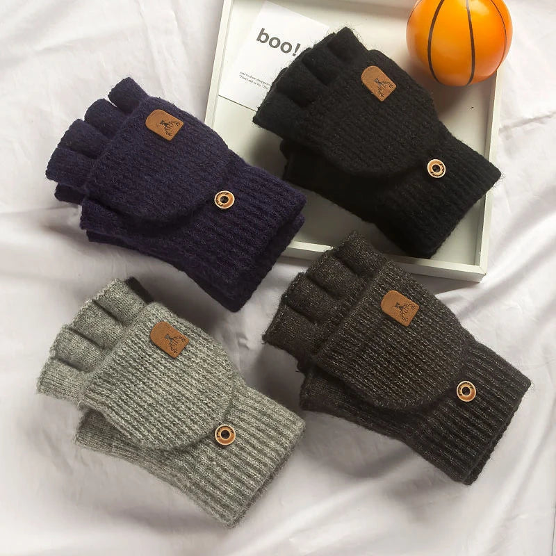 Knitted Fingerless Men Women Gloves
