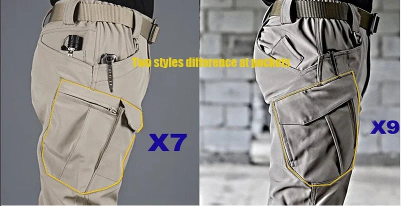 Men’s Cargo Tactical Waterproof Durable Winter Thermal Work Pants - SharkSkin Waterproof Thermal Hiking Work Pants