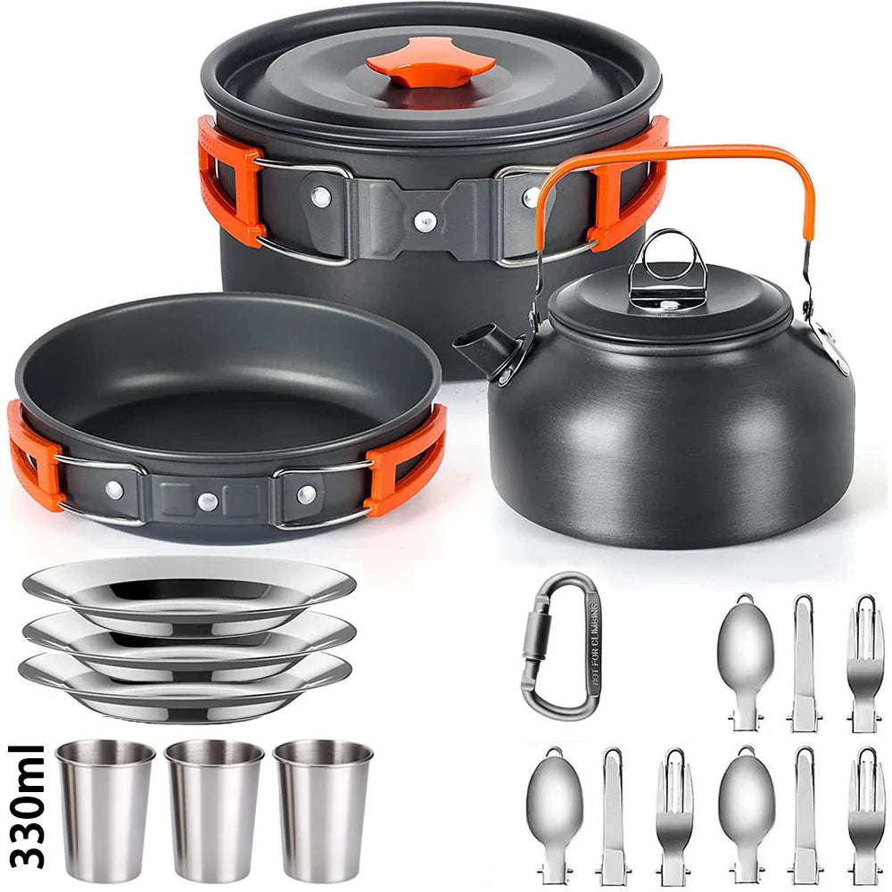 Camping Cooking Travel Outdoor Picnic Set For 2-3 Peaple