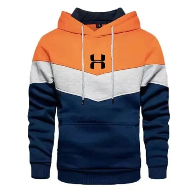 Autumn and winter men's printed three tone sportswear