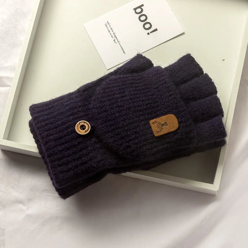 Knitted Fingerless Men Women Gloves
