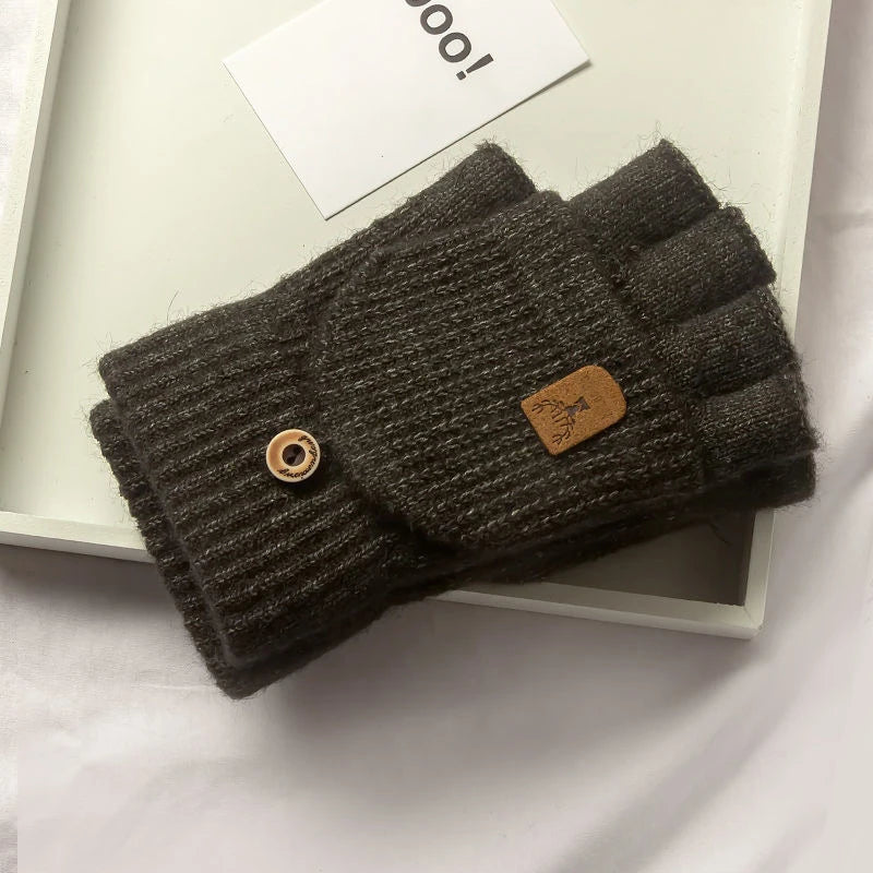 Knitted Fingerless Men Women Gloves