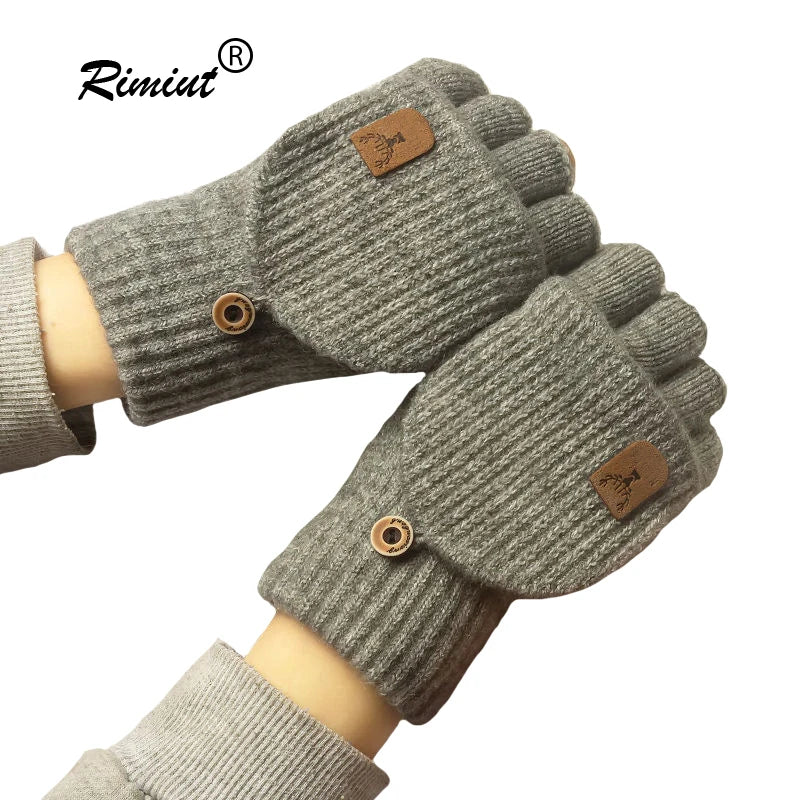 Knitted Fingerless Men Women Gloves