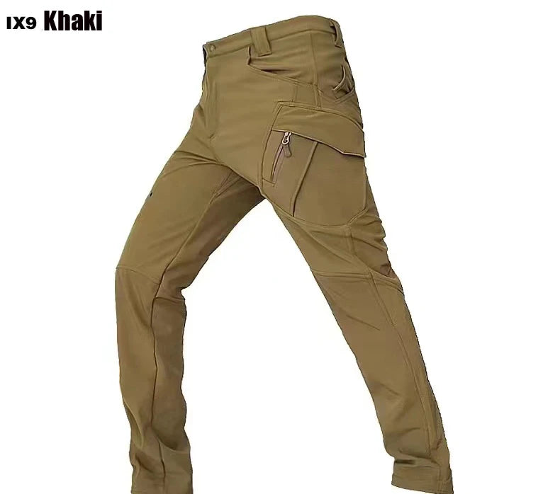 Men’s Cargo Tactical Waterproof Durable Winter Thermal Work Pants - SharkSkin Waterproof Thermal Hiking Work Pants