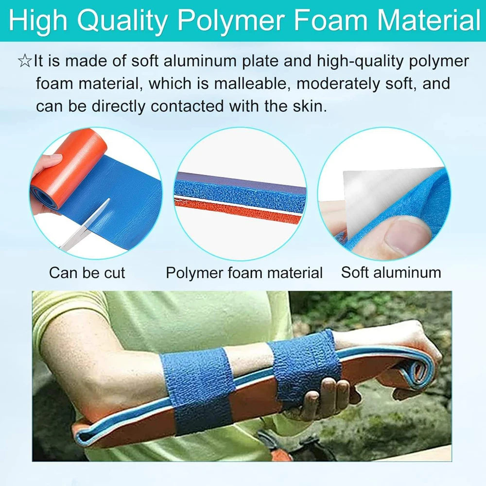 First Aid Universal Aluminum Splint Roll For Fixture Bone Emergency