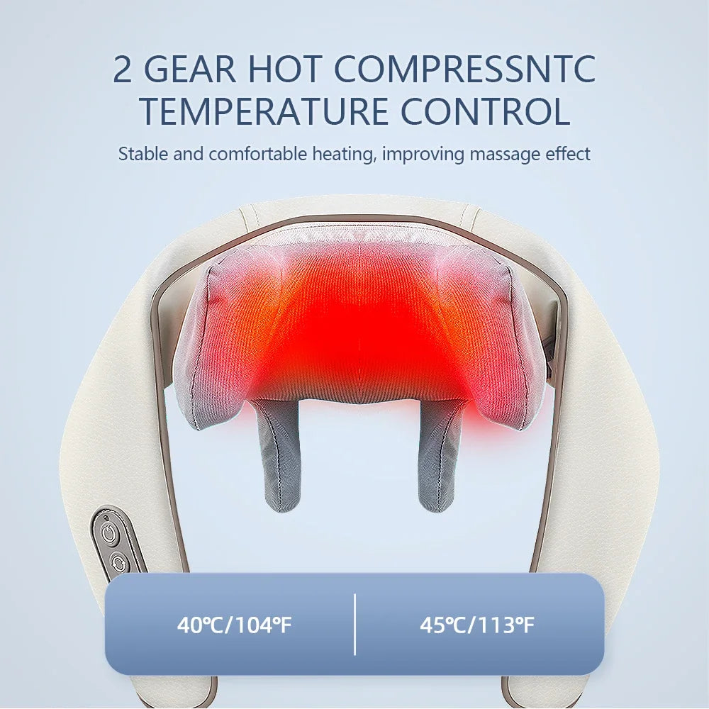 Wireless Neck And Shoulder Kneading Massage Pillow