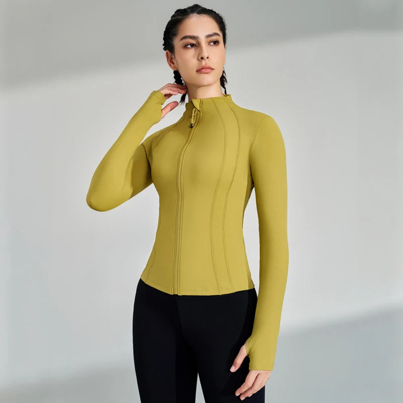Fitness Stretchy Tight Long Sleeve Running Jacket
