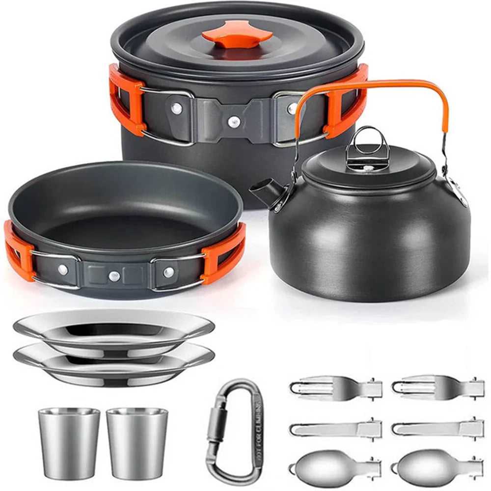 Camping Cooking Travel Outdoor Picnic Set For 2-3 Peaple