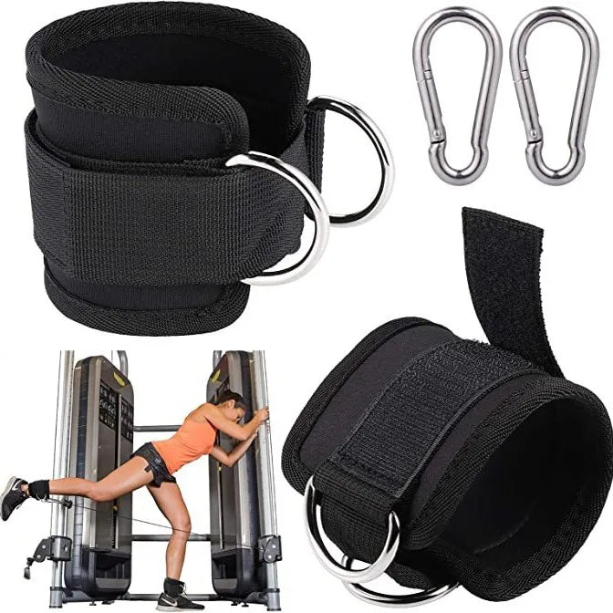 Adjustable D-Ring Support Cuffs Fitness Ankle Straps