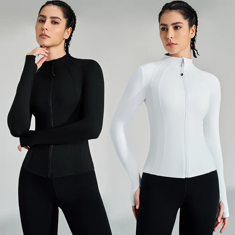 Fitness Stretchy Tight Long Sleeve Running Jacket