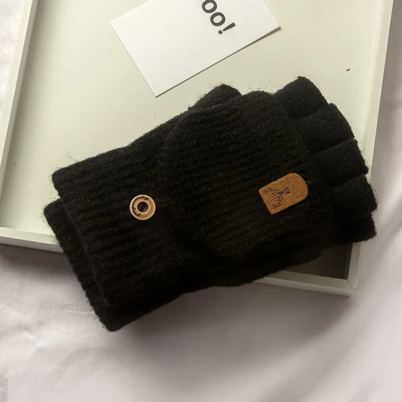 Knitted Fingerless Men Women Gloves