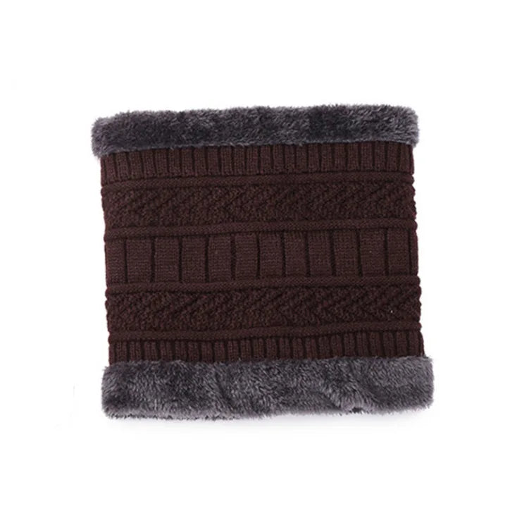 2022 Winter Men Women Thick Beanie Knitted Hat Set