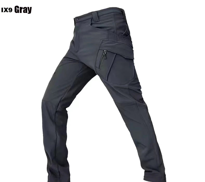 Men’s Cargo Tactical Waterproof Durable Winter Thermal Work Pants - SharkSkin Waterproof Thermal Hiking Work Pants
