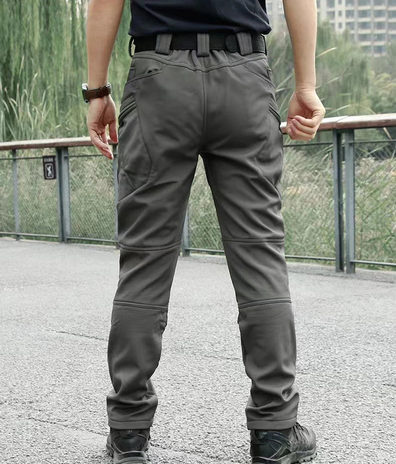 Men’s Cargo Tactical Waterproof Durable Winter Thermal Work Pants - SharkSkin Waterproof Thermal Hiking Work Pants