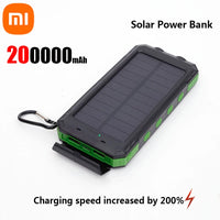 Xiaomi 200000mAh Solar Power Bank Portable Compatible with IOS Android USB-A and USB-C Fast Charging