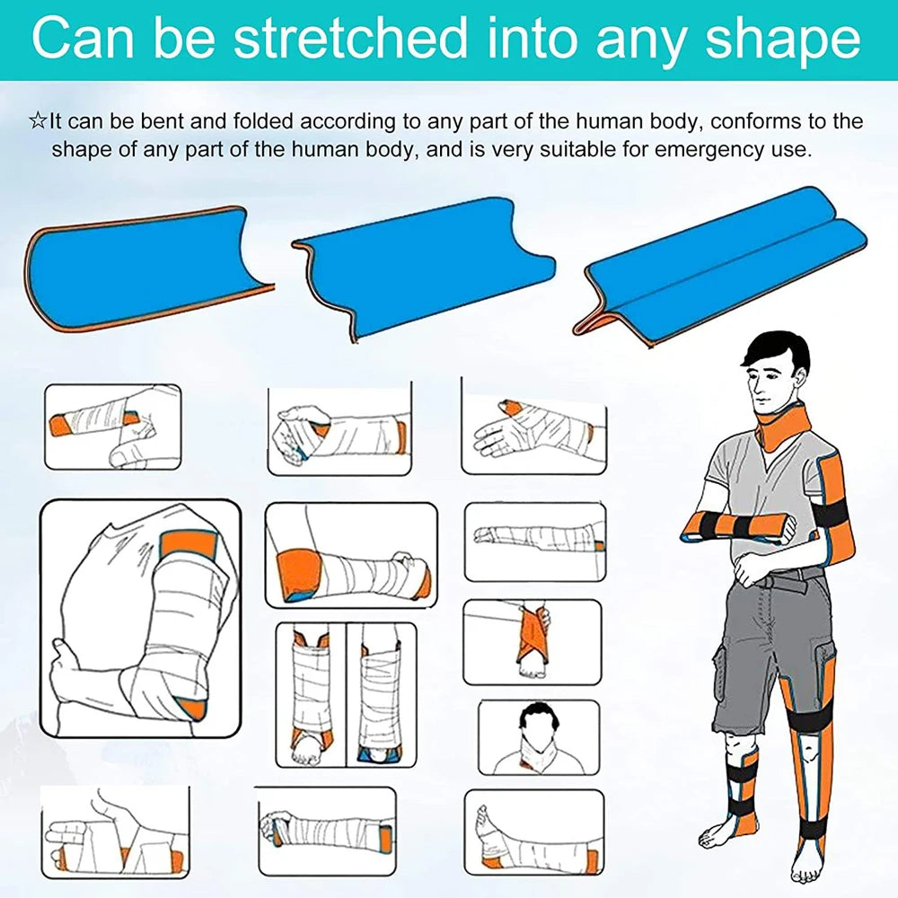 First Aid Universal Aluminum Splint Roll For Fixture Bone Emergency
