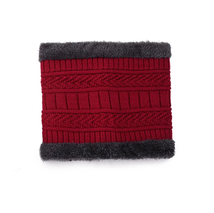 2022 Winter Men Women Thick Beanie Knitted Hat Set