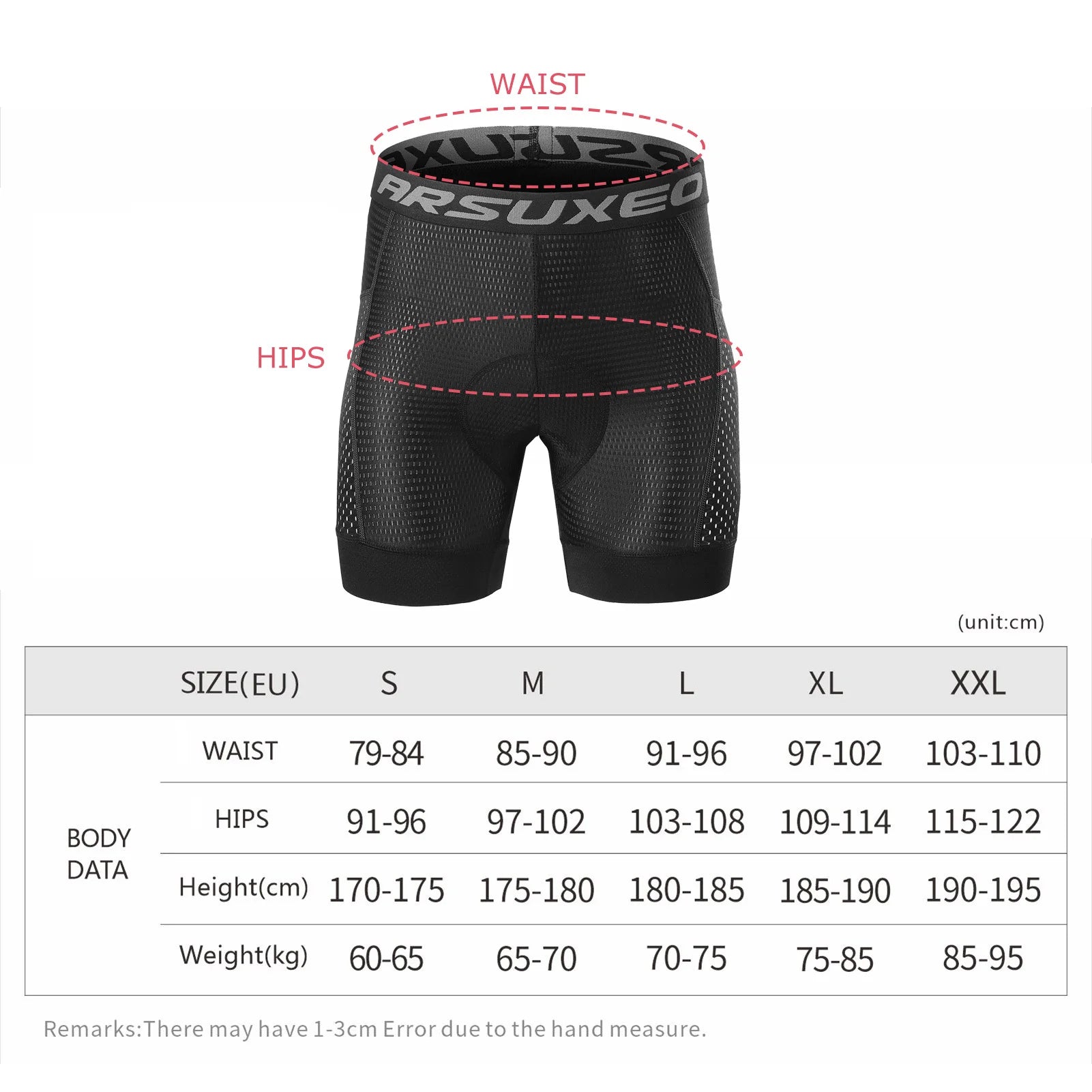 Arsuxeo Men Cycle Underwear Shorts