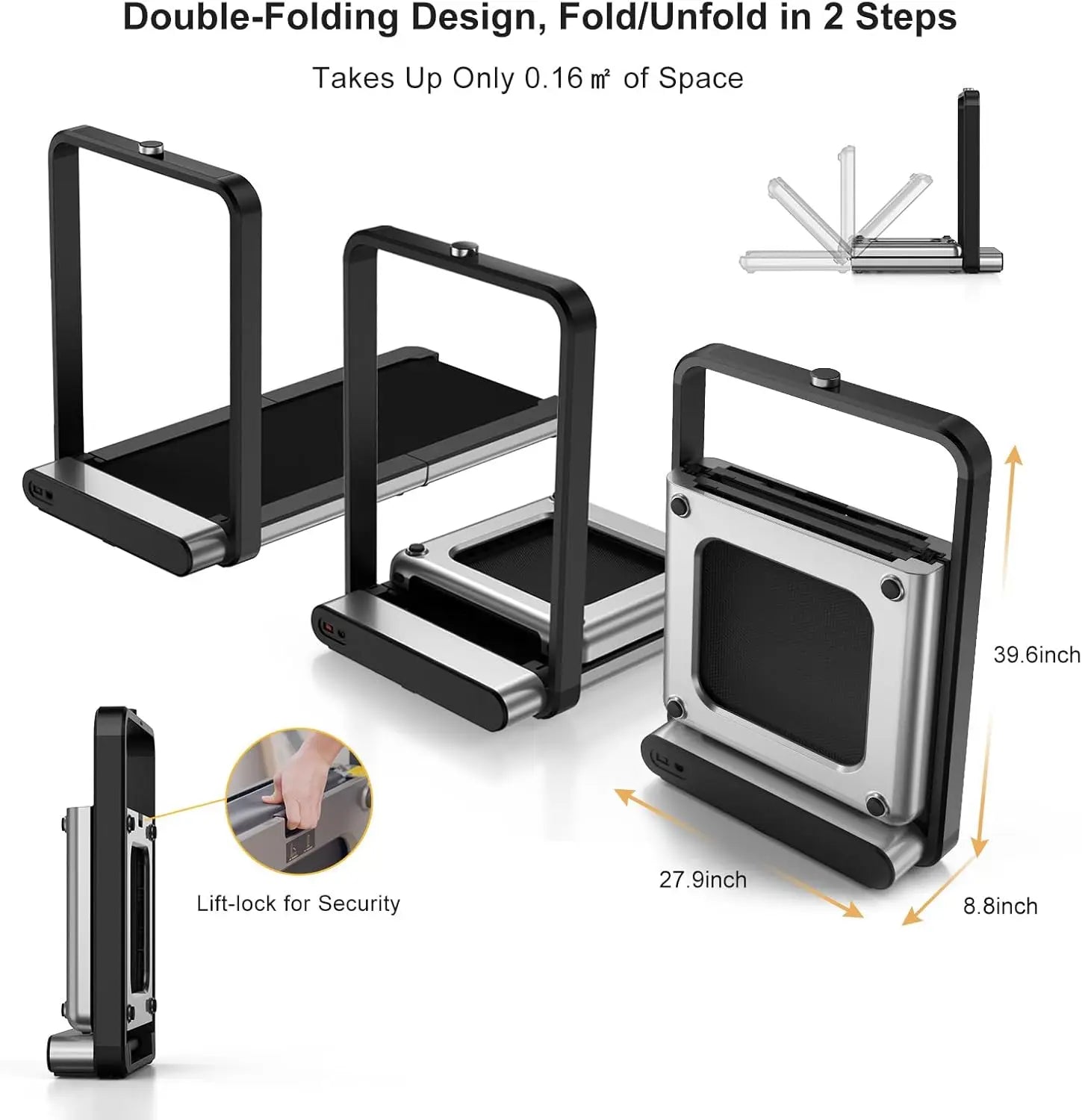 Treadmill Smart Double Folding Walking Pad