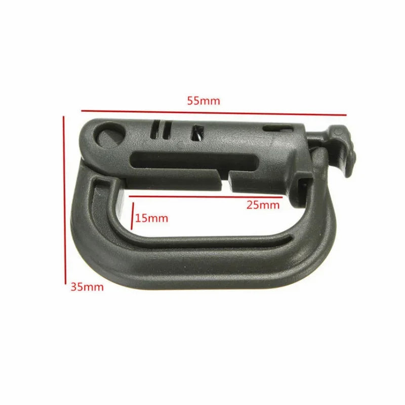 Plasctic Shackle Carabiner D-ring Clip