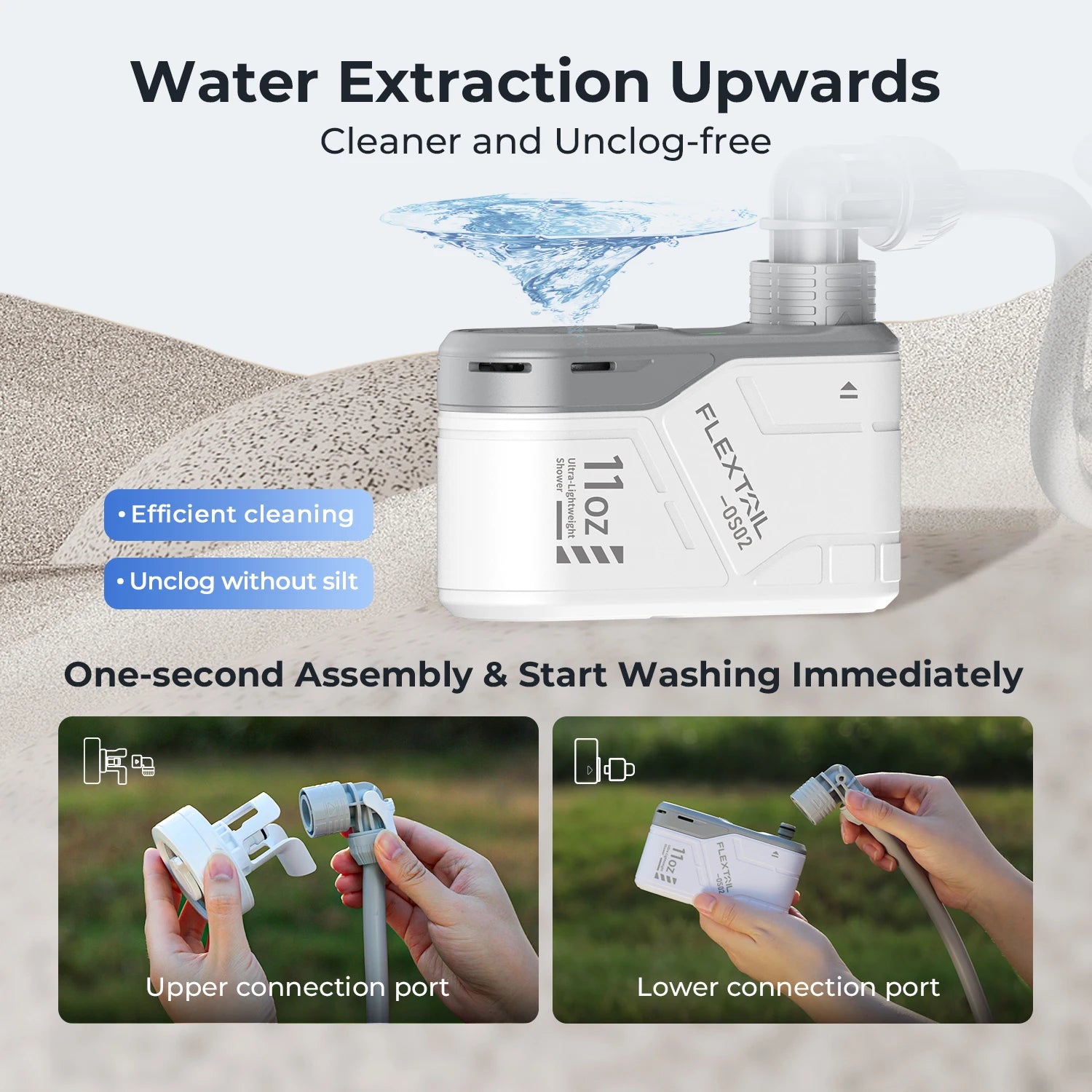 FLEXTAILGEAR Outdoor Camping Shower, Dishwashing, Pet
