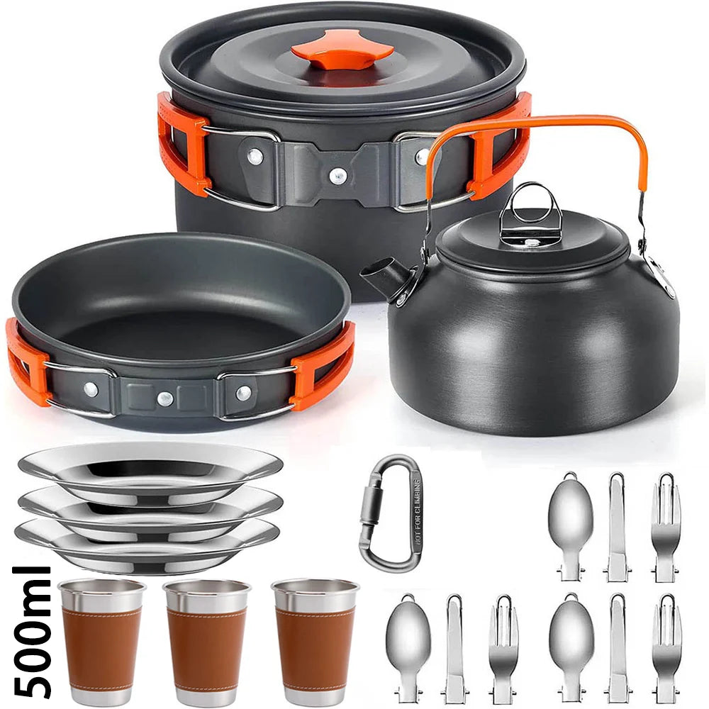 Camping Cooking Travel Outdoor Picnic Set For 2-3 Peaple