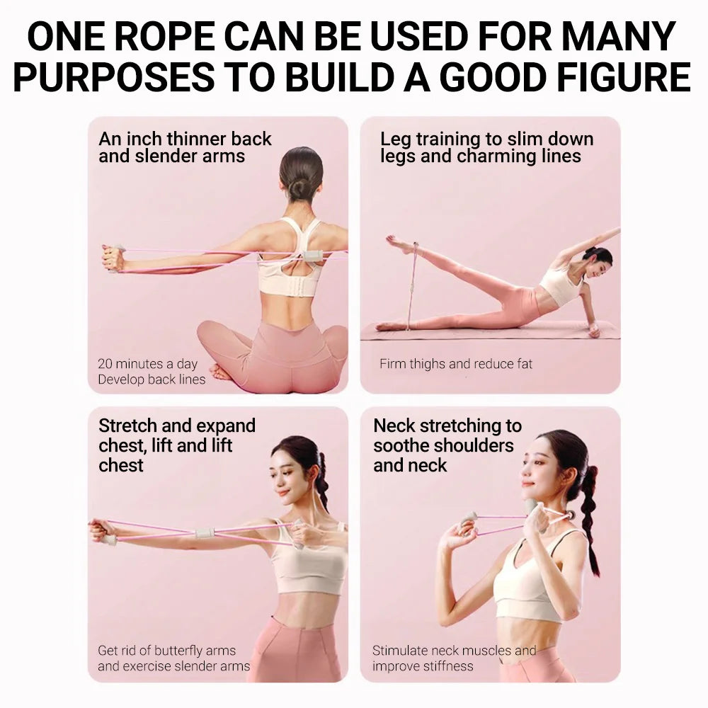 Tension Rope Yoga Gym Latex Rubber Arm Resistance Bands