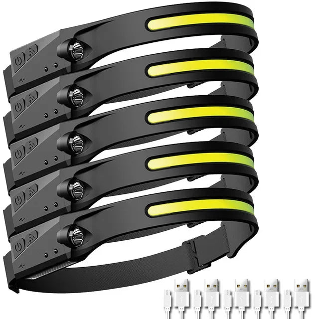 Sensor Headlamp LED rechargeable Flashlight