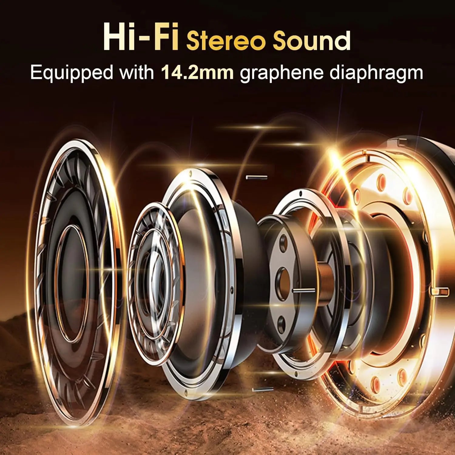 TWS Sports Earbuds Bluetooth 5.4 HIFI Bass Wireless Waterproof Headset