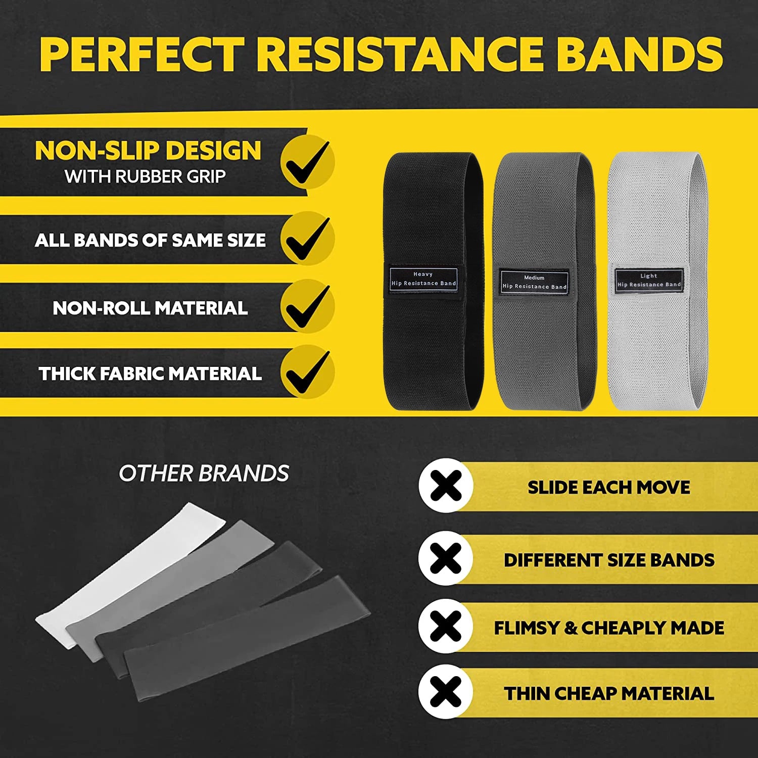 Fabric Resistance Hip Booty Elastic Bands