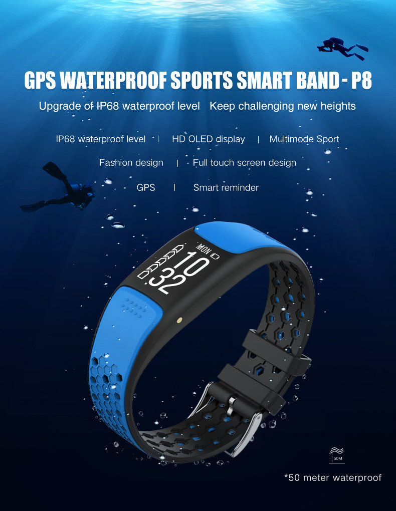 Smart Fit Sporty Fitness Tracker and Waterproof Watch