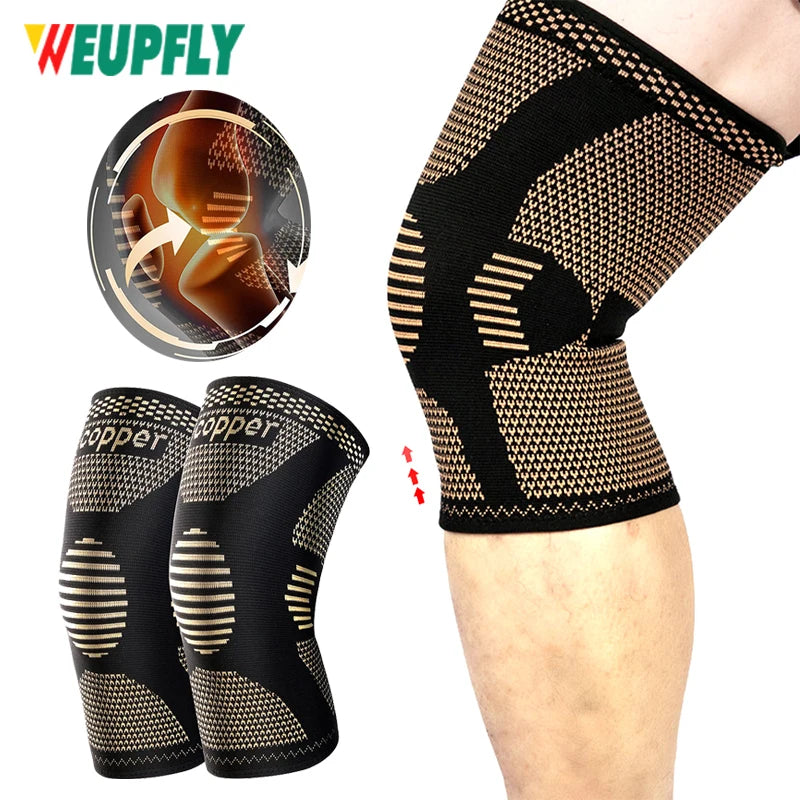 Copper Knee Brace for Arthritis Pain- Compression sleeve for Sports, Workout